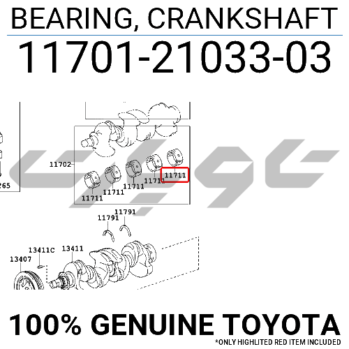 BEARING, CRANKSHAFT