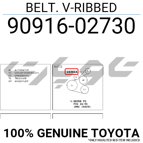 BELT. V-RIBBED