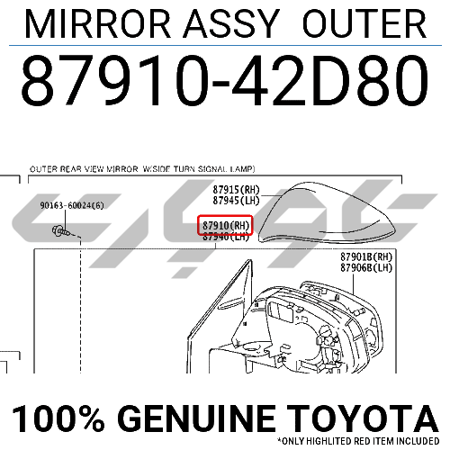 MIRROR ASSY OUTER