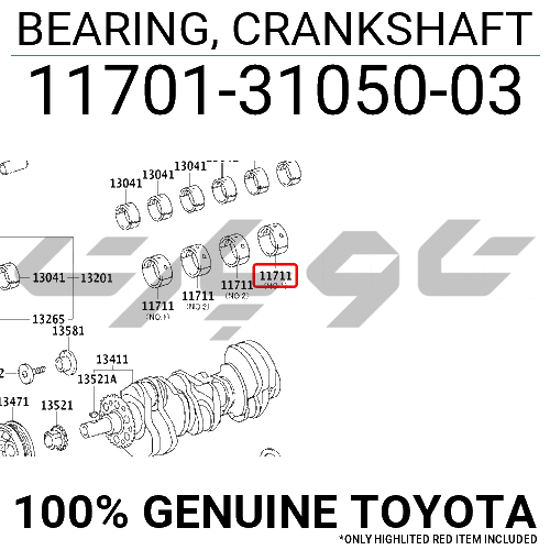 BEARING, CRANKSHAFT