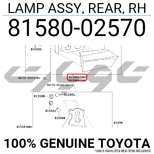 LAMP ASSY, REAR, RH