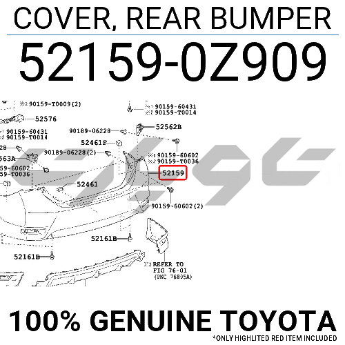 COVER, REAR BUMPER