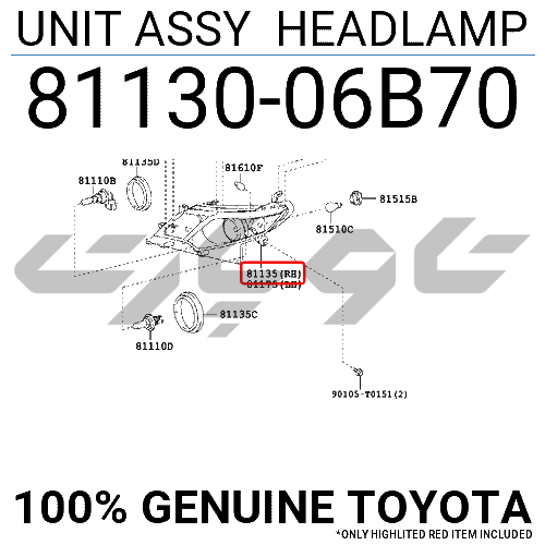 UNIT ASSY HEADLAMP