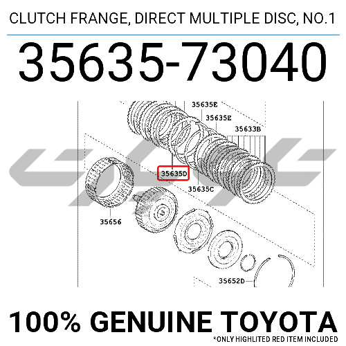 CLUTCH FRANGE, DIRECT MULTIPLE DISC, NO.1