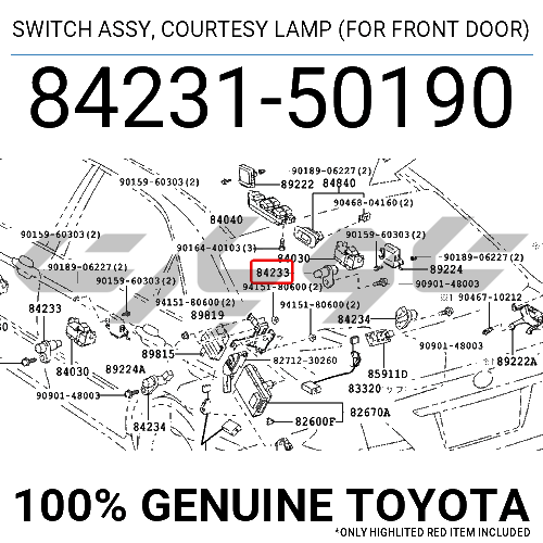 SWITCH ASSY, COURTESY LAMP (FOR FRONT DOOR)
