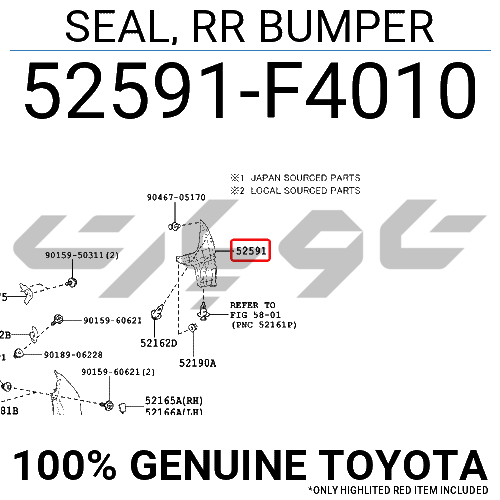 SEAL, RR BUMPER