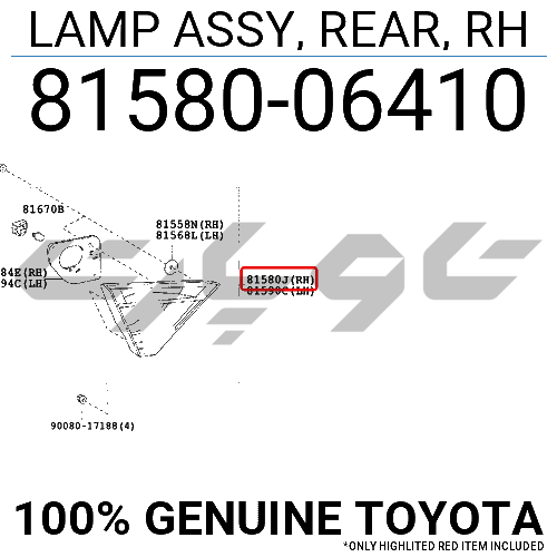LAMP ASSY, REAR, RH