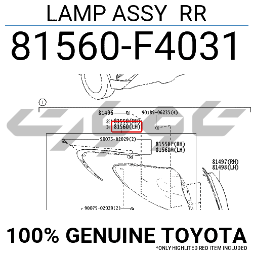 LAMP ASSY RR