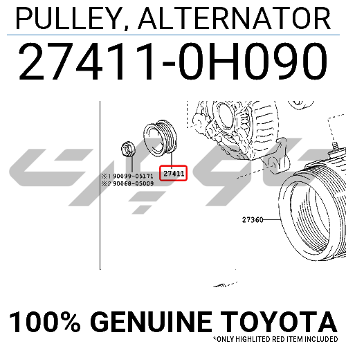 PULLEY, ALTERNATOR