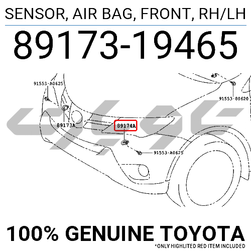 SENSOR, AIR BAG, FRONT, RH/LH