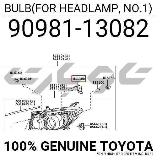 BULB(FOR HEADLAMP, NO.1)