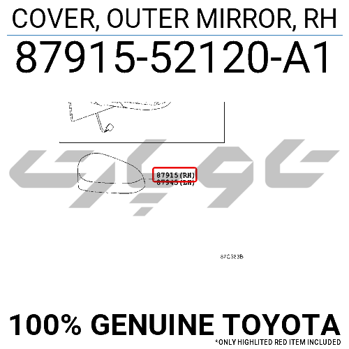 COVER, OUTER MIRROR, RH