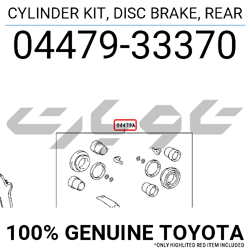 CYLINDER KIT, DISC BRAKE, REAR