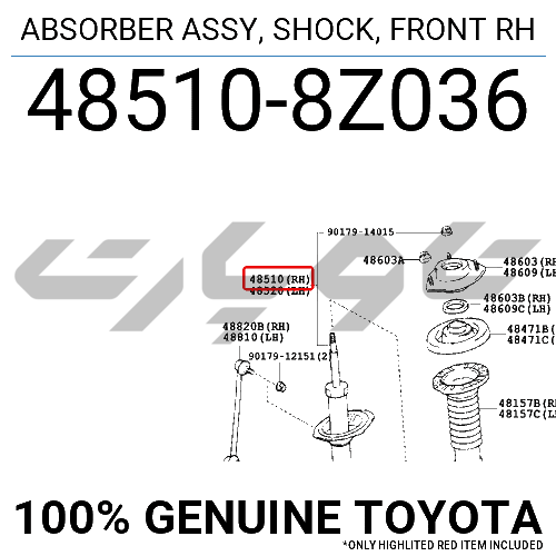 ABSORBER ASSY, SHOCK, FRONT RH