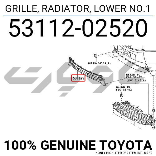 GRILLE, RADIATOR, LOWER NO.1