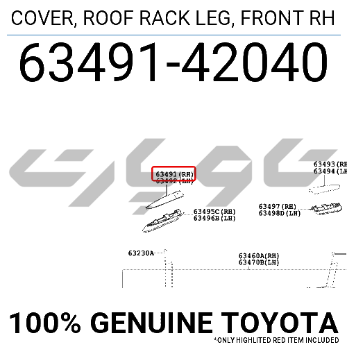 COVER, ROOF RACK LEG, FRONT RH
