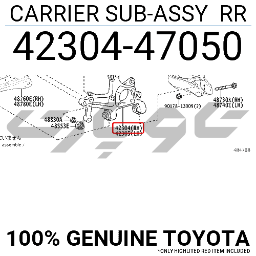 CARRIER SUB-ASSY RR