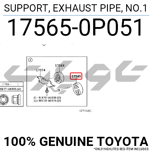 SUPPORT, EXHAUST PIPE, NO.1