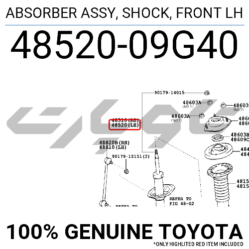 ABSORBER ASSY, SHOCK, FRONT LH
