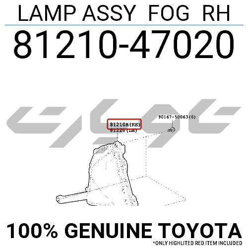 LAMP ASSY FOG RH