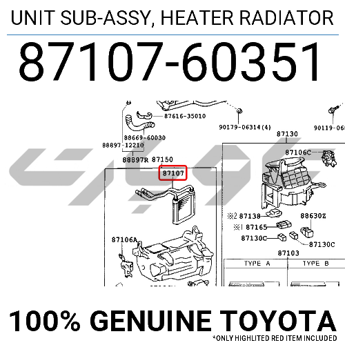 UNIT SUB-ASSY, HEATER RADIATOR