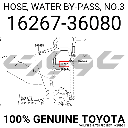 HOSE, WATER BY-PASS, NO.3