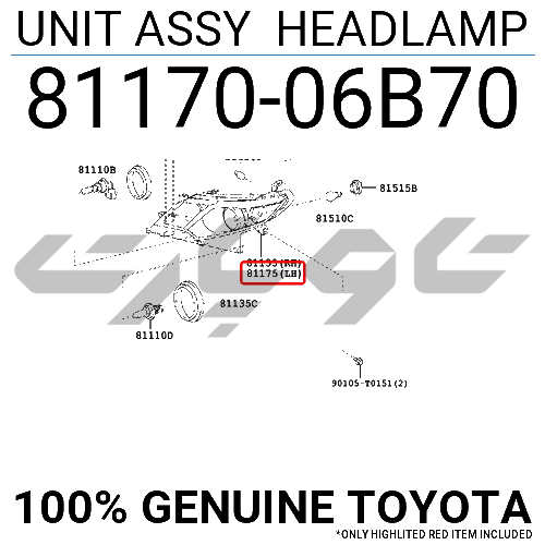 UNIT ASSY HEADLAMP