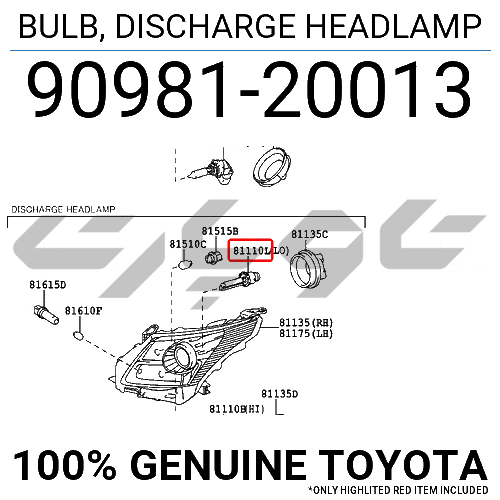 BULB, DISCHARGE HEADLAMP