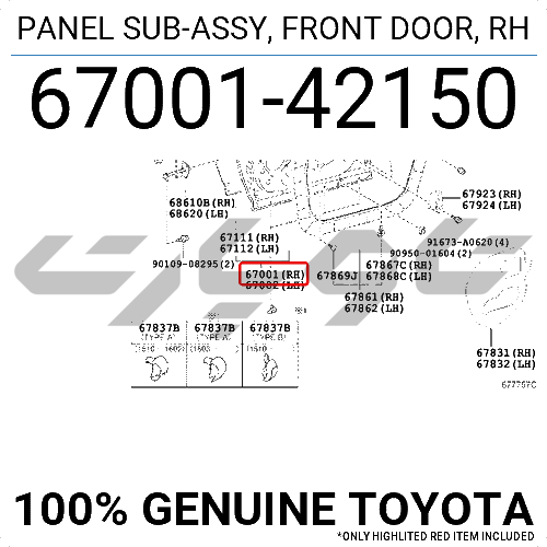 PANEL SUB-ASSY, FRONT DOOR, RH