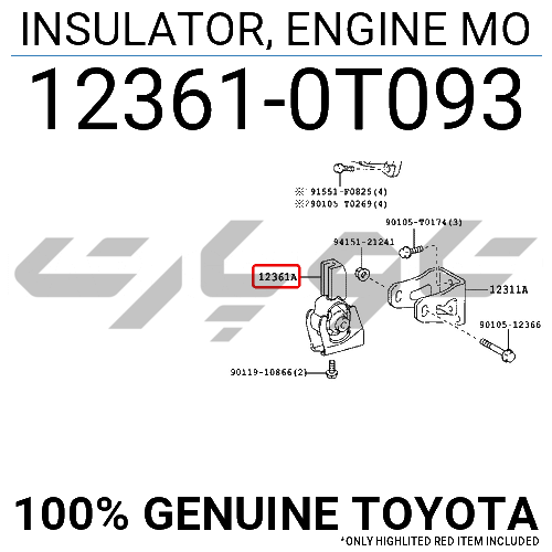 INSULATOR, ENGINE MO